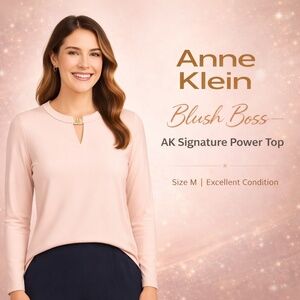 🤗 Anne Klein Blush Long Sleeve Top